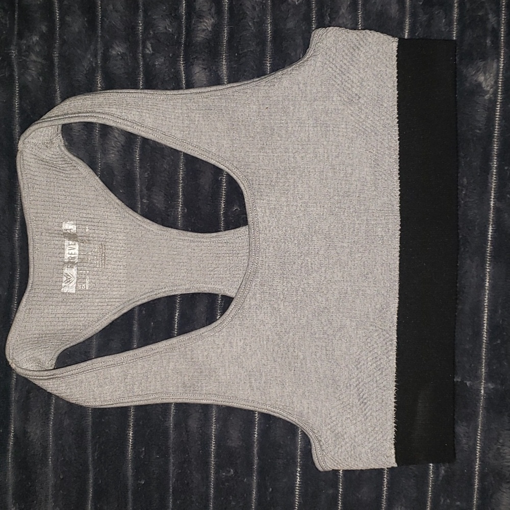 Forever 21, small sports bra, grey/black